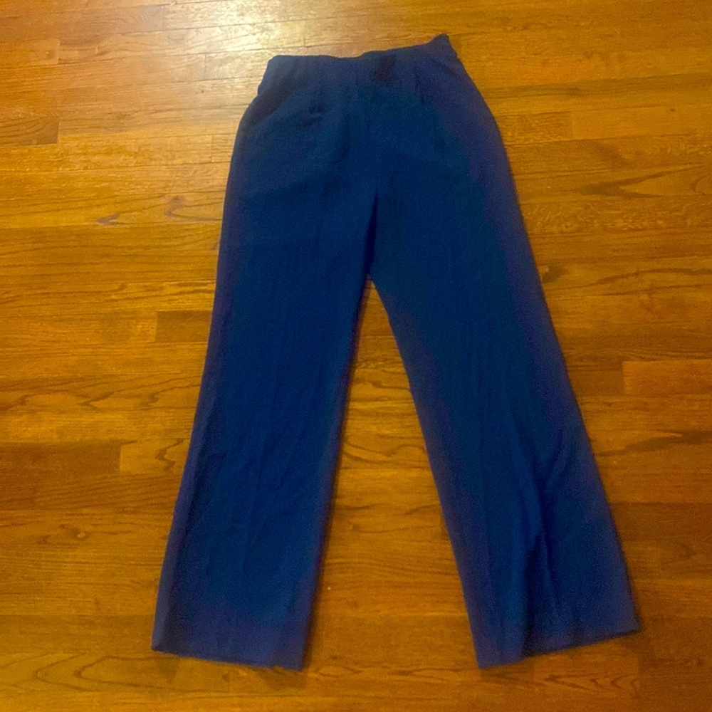 Marc Bouwer Qvc Navy Blue Wide Leg Pant Size Small Nwt